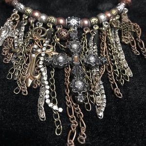 Mixed Metallic Treska Wrap Necklace